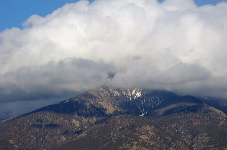 Taos Mountain telephoto shot