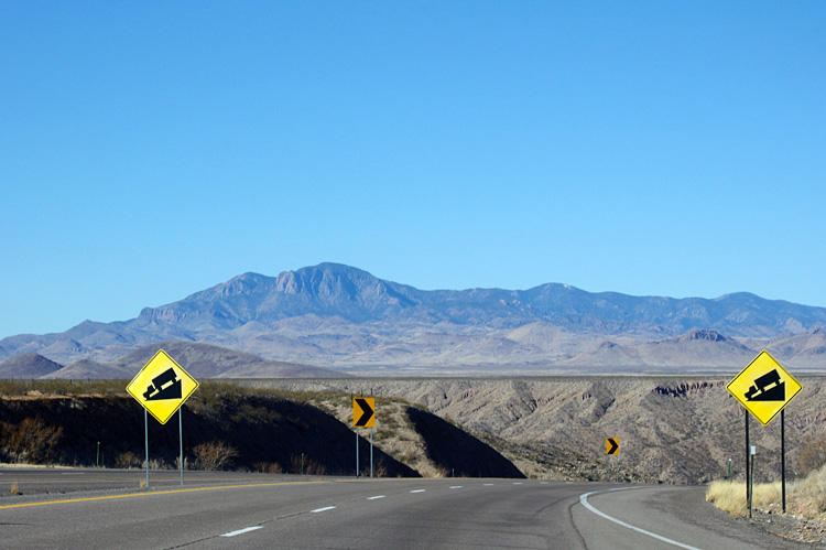 Into a canyon on I-25 in southern NM