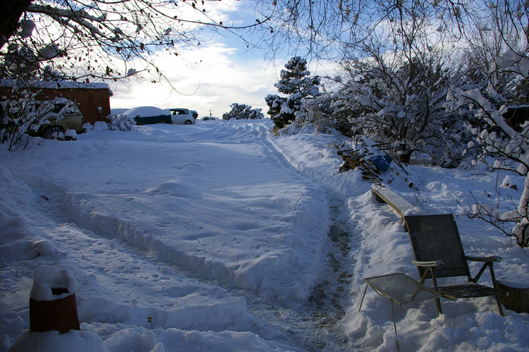 snowy driveway