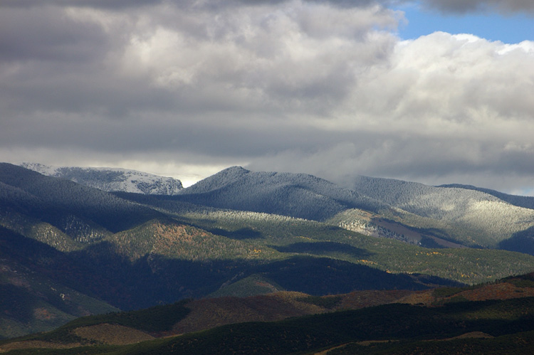 Taos Pueblo lands, telephoto shot looking deep into the mountains