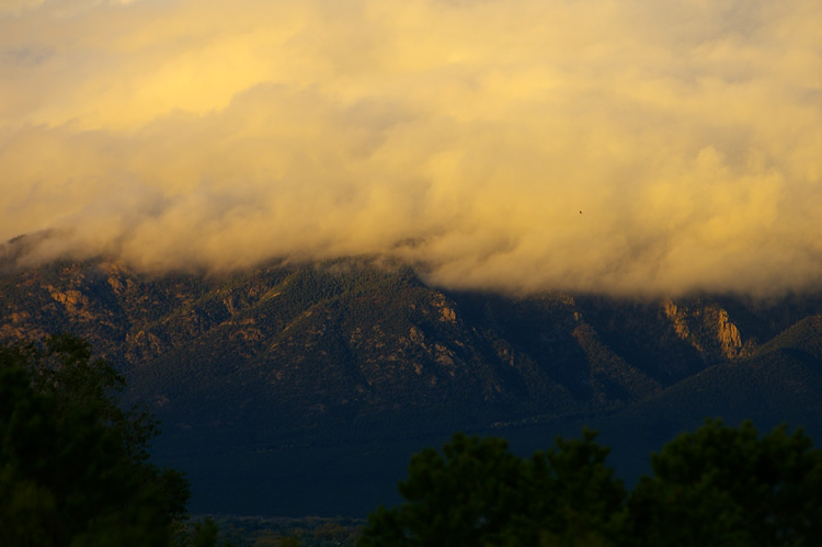 Clouds over Taos Mountain outside Taos, New Mexico