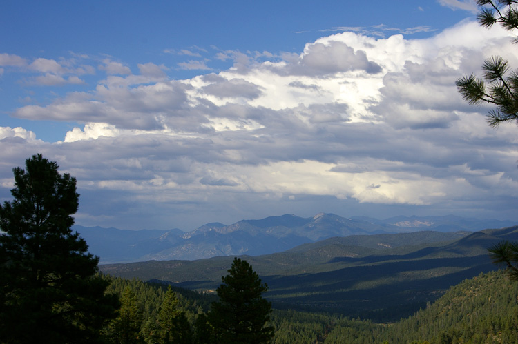 Taos Mountain in late afternoon from U.S. Hill south of Taos, NM