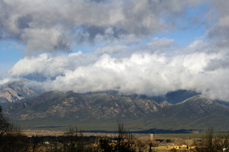 Taos Mountain in shadow and sun