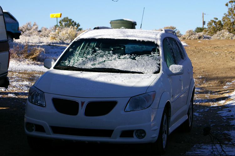 car in snow