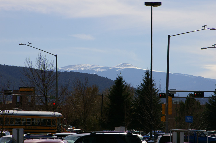 View from the WalMart parking lot in Taos, New Mexico