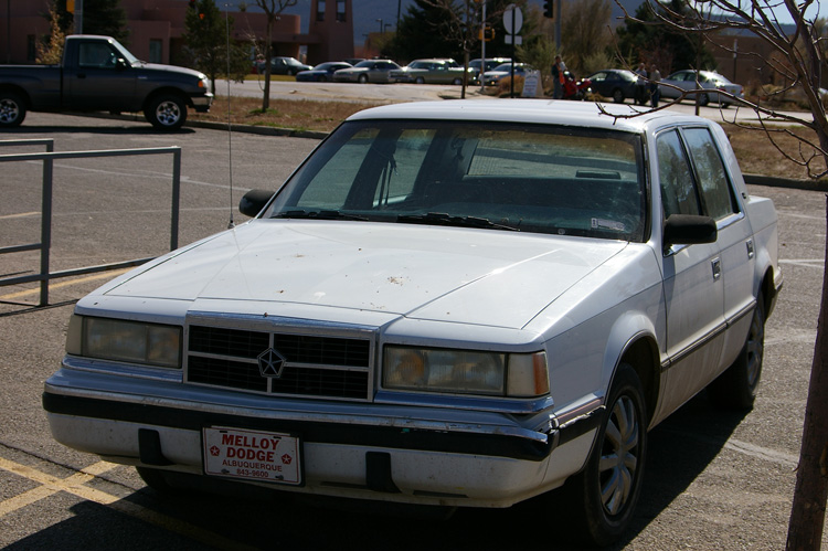 An old Dodge in the WalMart parking lot in Taos, New Mexico.