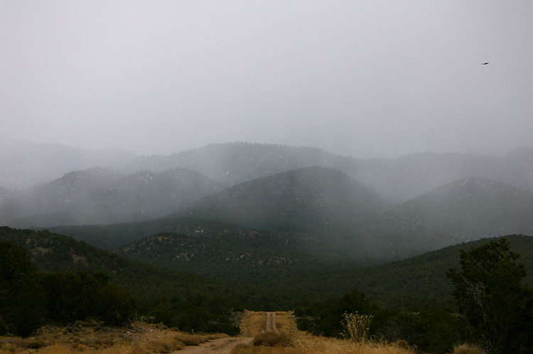 snow showers above Llano