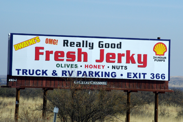 fresh jerky sign