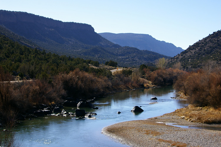 Five miles north of Pilar, NM along the Rio Grande River