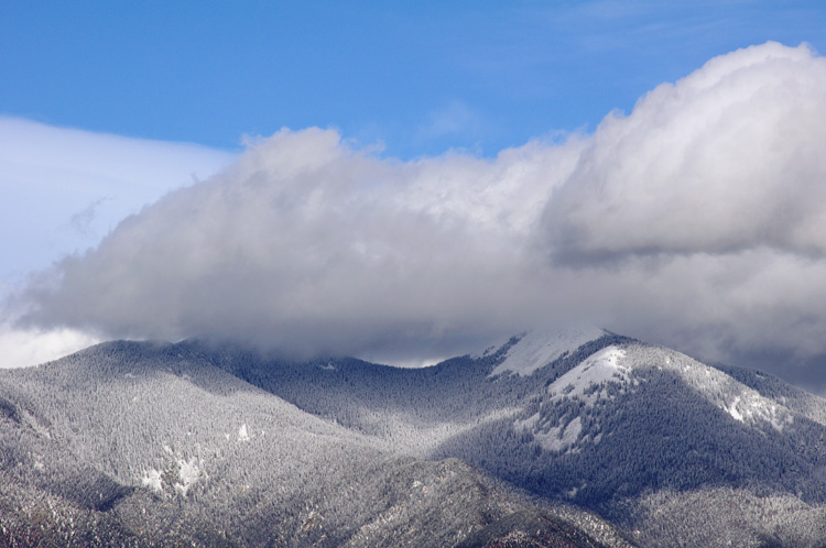 Taos Mountain and clouds