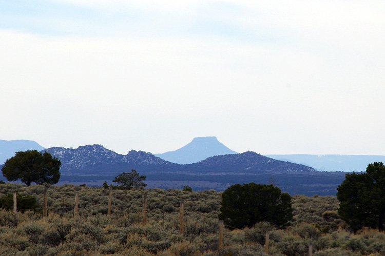 The Pedernal as seen from just south of Taos