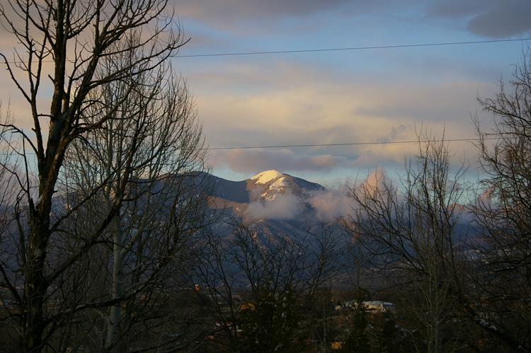 Taos Mountain at sunset