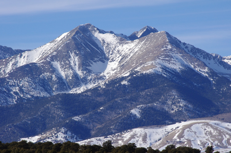 Mt. Blanca Massif in southern Colorado, on the way to La Veta Pass