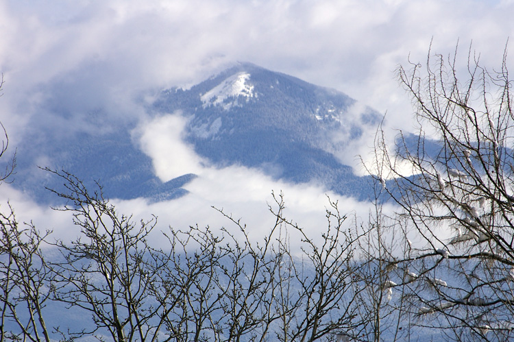 Taos Mountain in the mist