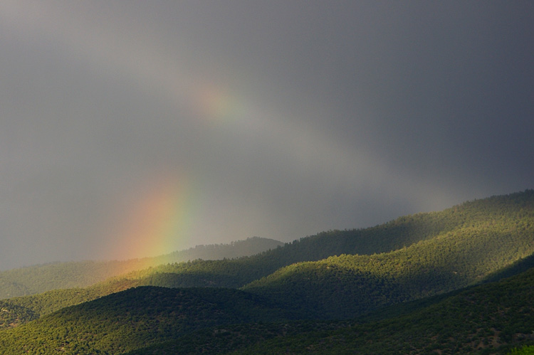 rainbow storm scene