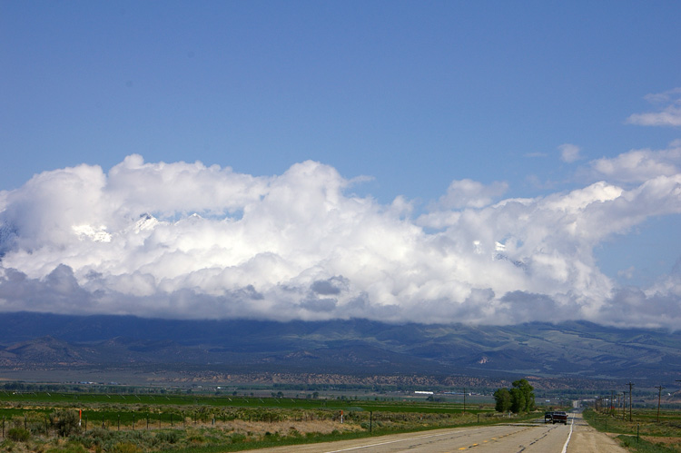 Mt. Blanca massif in clouds, Ft. Garland, CO