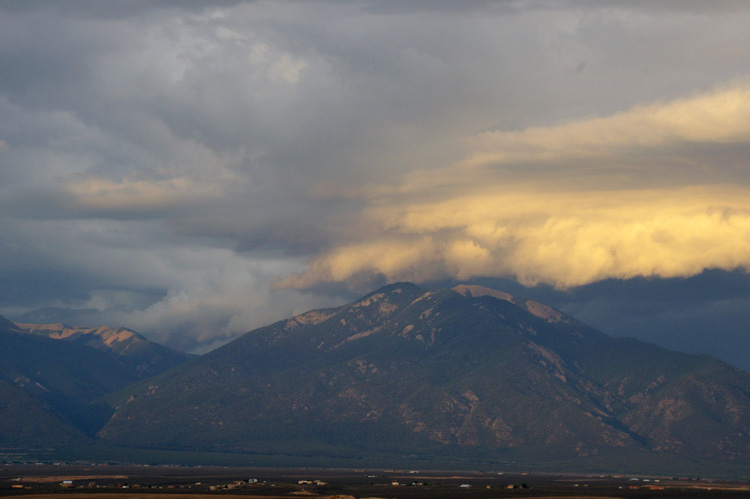 Taos Mountain as seen from the Rio Grande Gorge Bridge.