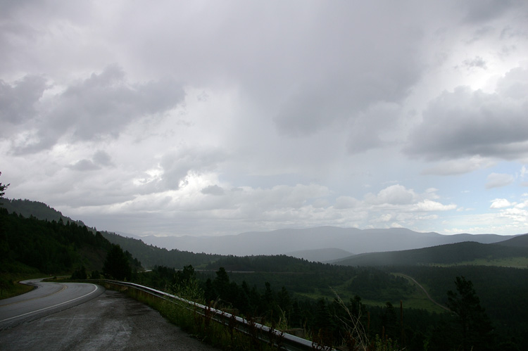 Rainy Mora County mountains