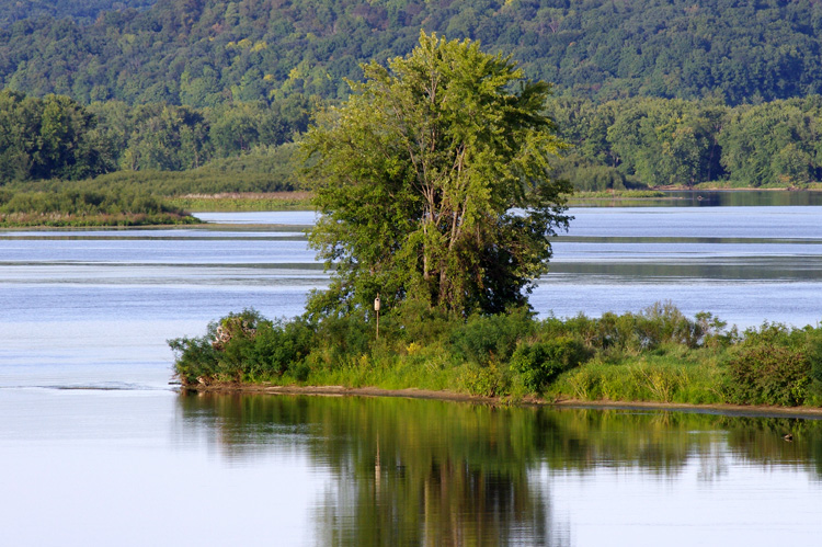 small island in the Mississippi River