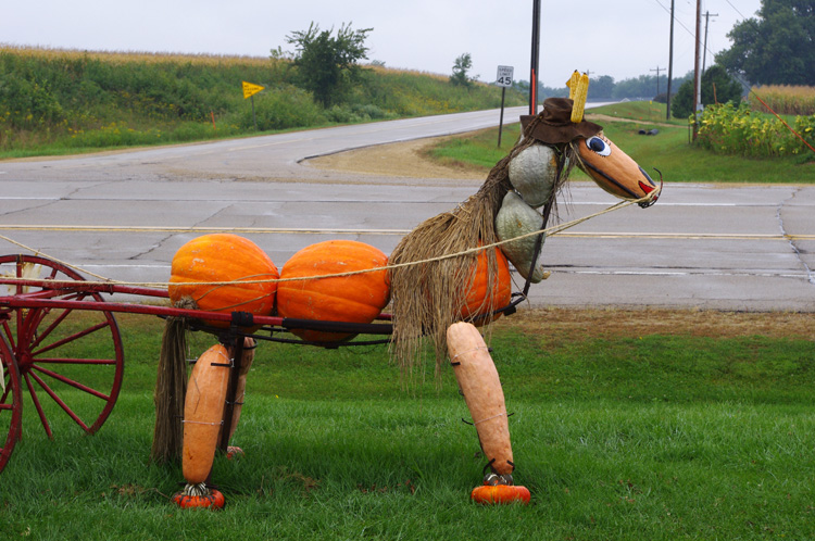 Weird pumpkin creature near Dubuque, IA