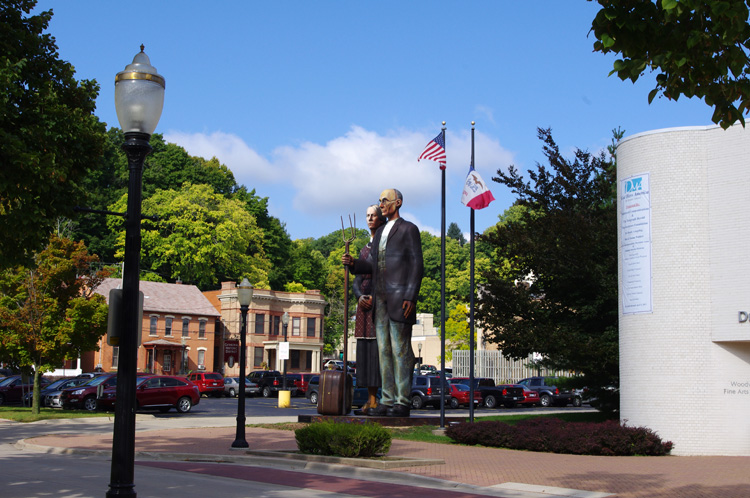 Outside the art museum in Dubuque